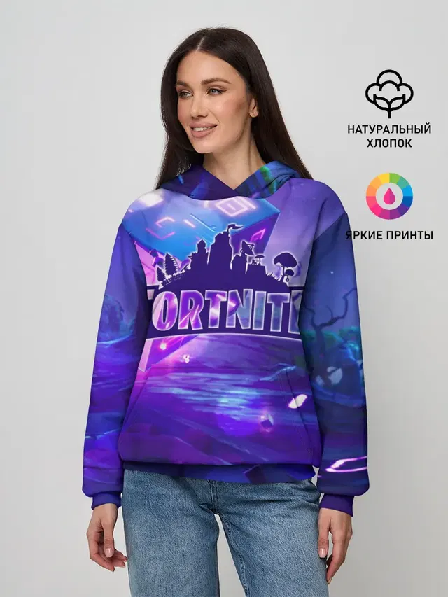 Женское худи с принтом «Фортнайт»