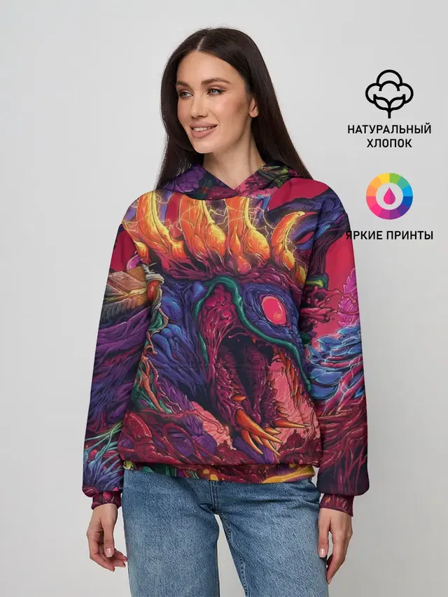 Женское худи с принтом «Counter-Strike — HyperBEAST»