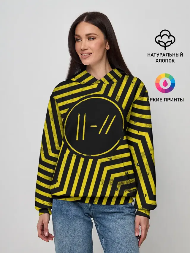 Женское худи с принтом «symbol — Twenty One Pilots - Trench»