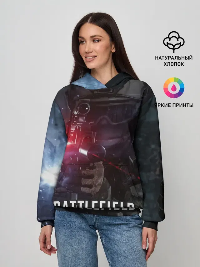 Женское худи с принтом «Battlefield»