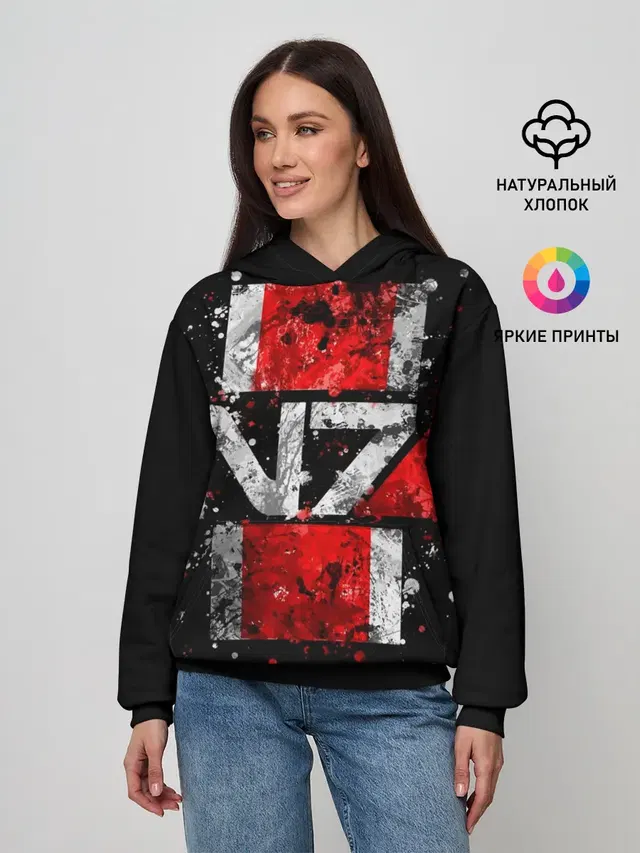 Женское худи с принтом «Mass Effect — Mass Effect N7»