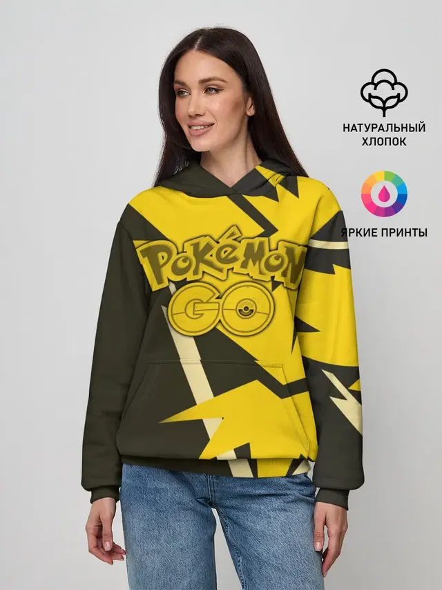 Женское худи с принтом «Pokemon Go»