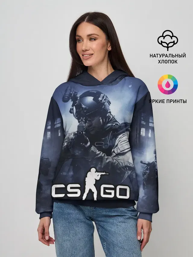 Женское худи с принтом «Counter-Strike»