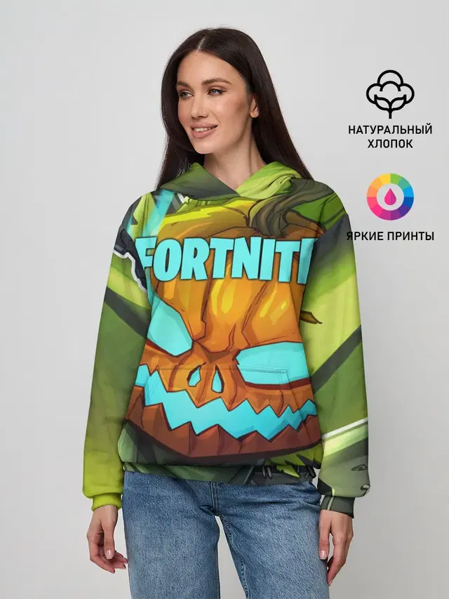 Женское худи с принтом «Фортнайт — Fortnite Save the World»