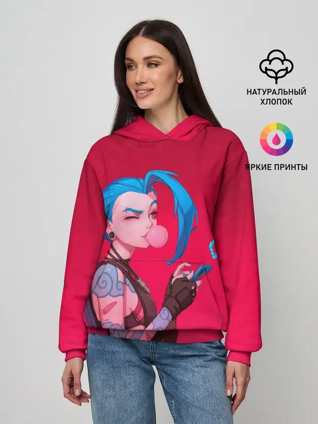 Женское худи с принтом «Jinx in love»