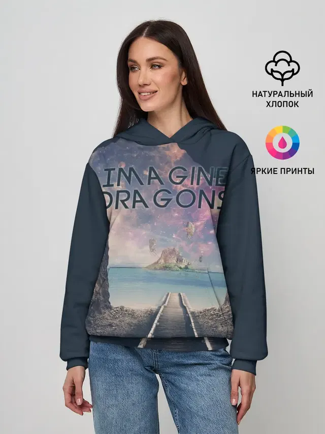 Женское худи с принтом «Imagine Dragons»