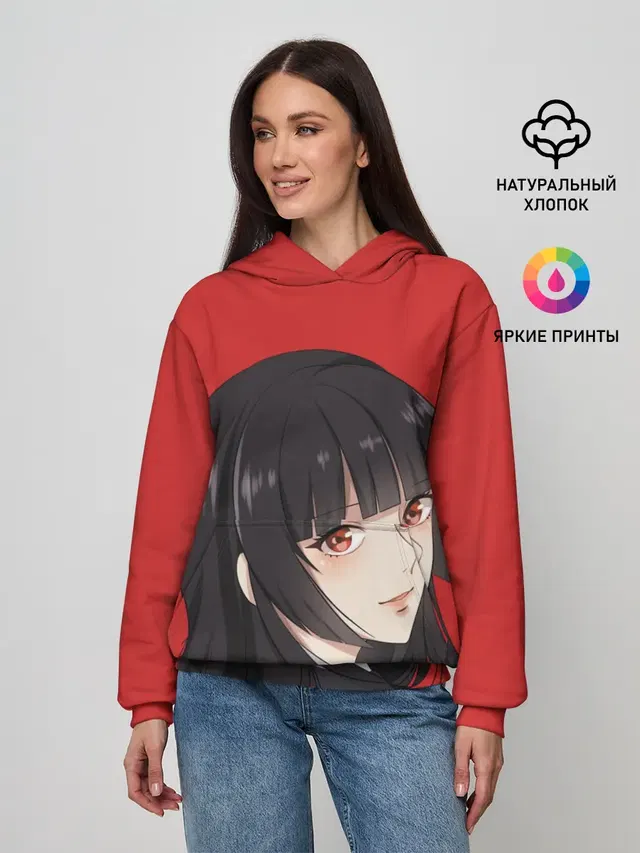 Женское худи с принтом «Kakegurui Red»