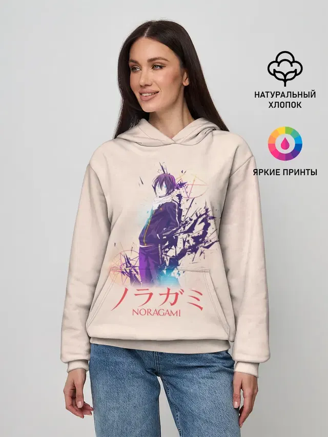 Женское худи с принтом «Noragami — Ято из аниме БЕЗДОМНЫЙ БОГ»