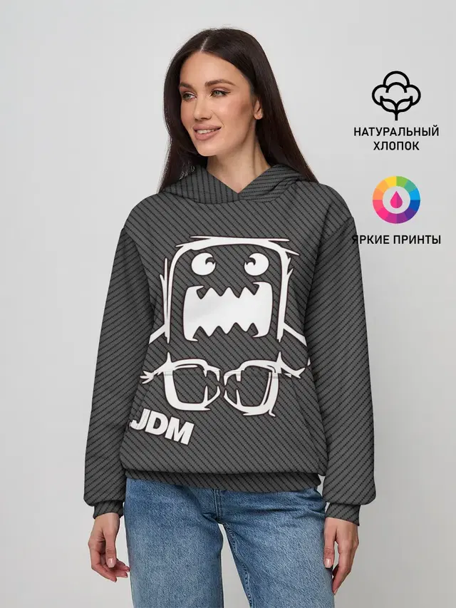 Женское худи с принтом «JDM»