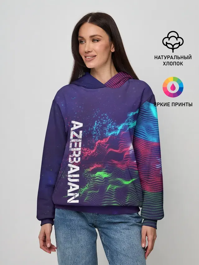 Женское худи с принтом «Urban Style — ,Azerbaijan»