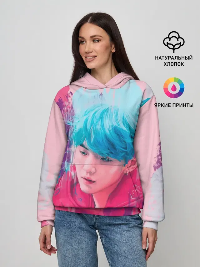 Женское худи с принтом «BTS»