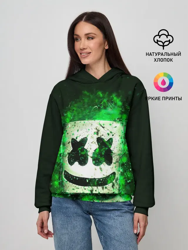 Женское худи с принтом «Marshmello»