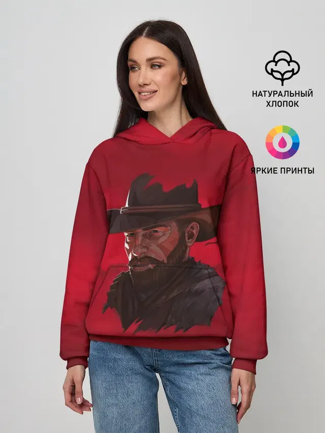 Женское худи с принтом «Arthur Morgan»