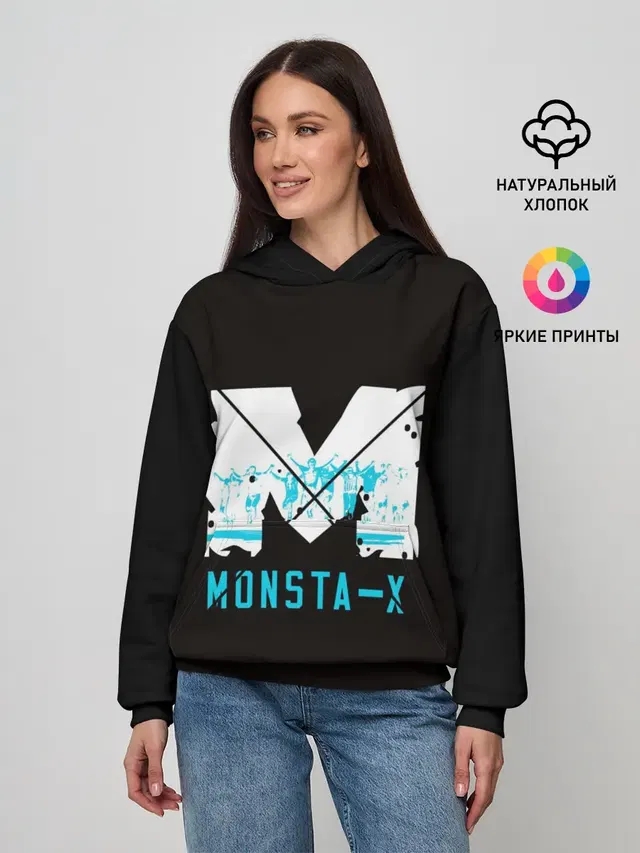 Женское худи с принтом «MONSTA X»
