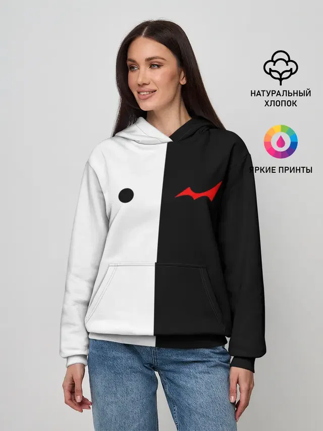 Женское худи с принтом «MONOKUMA Eyes»