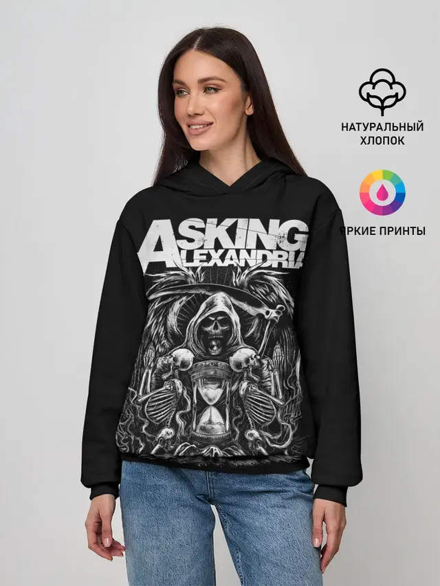Женское худи с принтом «Asking Alexandria»