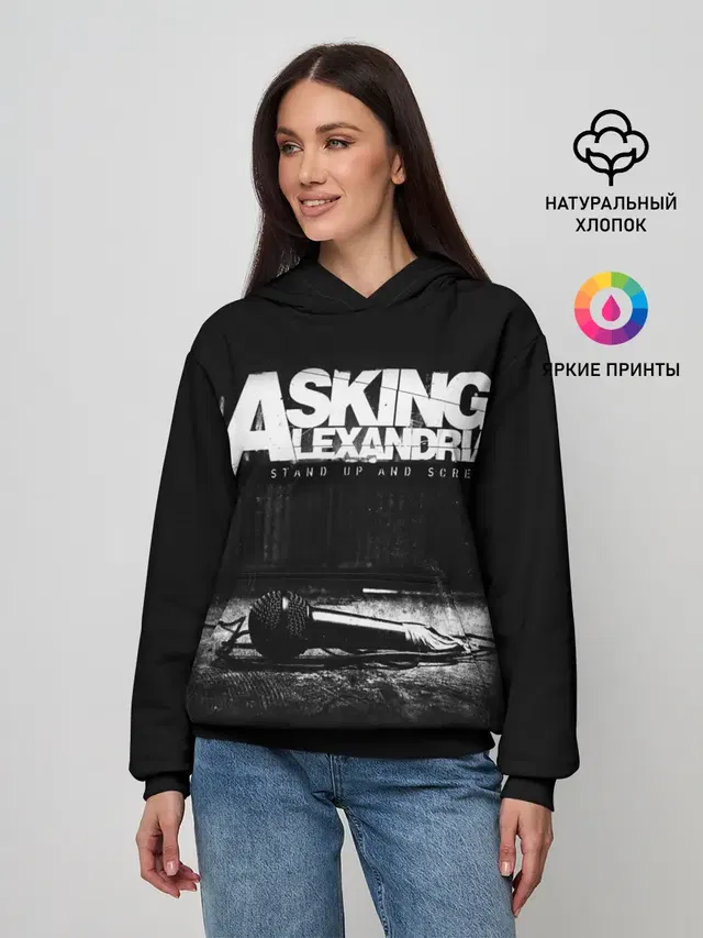 Женское худи с принтом «Asking Alexandria»