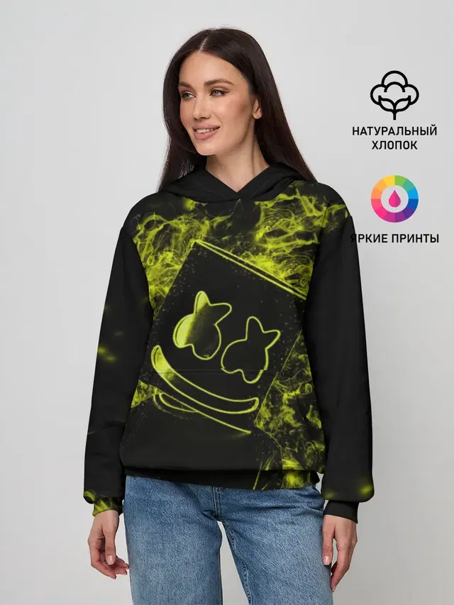 Женское худи с принтом «Marshmello»