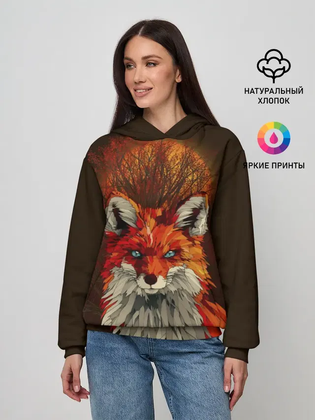 Лисичка и яркая луна