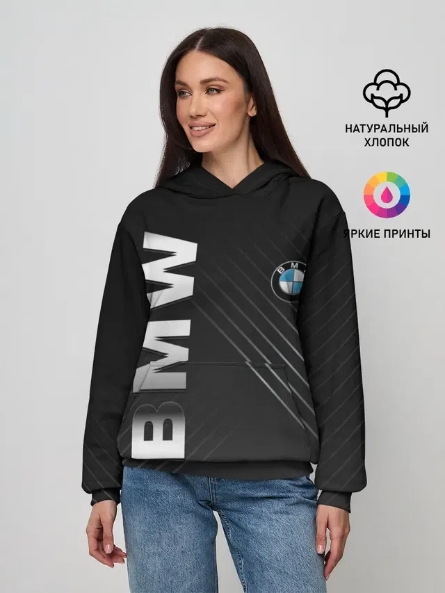 Женское худи с принтом «BMW»