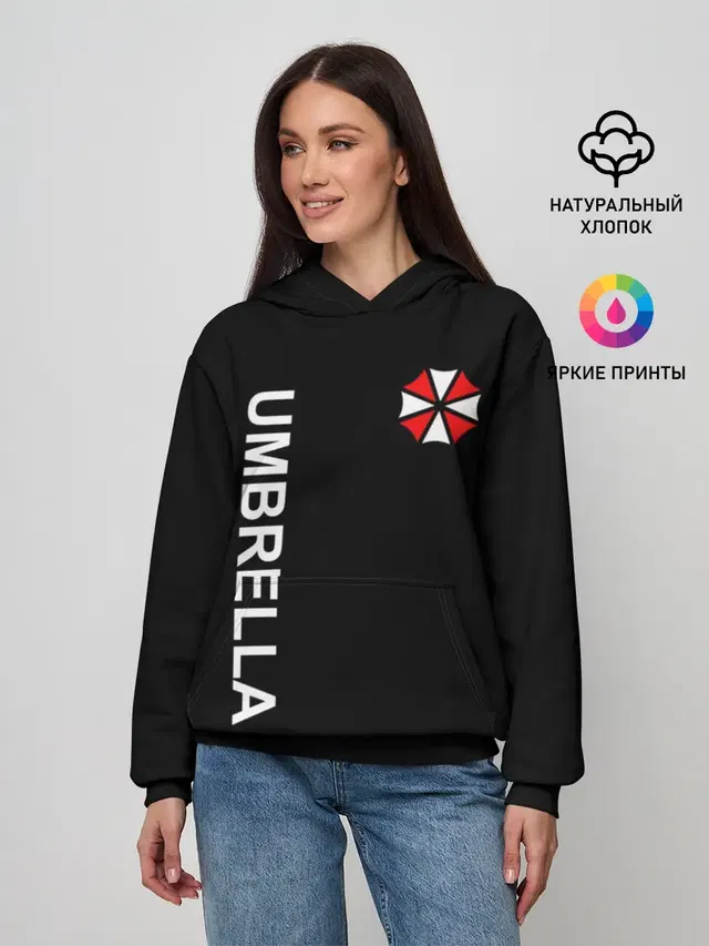 Женское худи с принтом «Umbrella Corp»