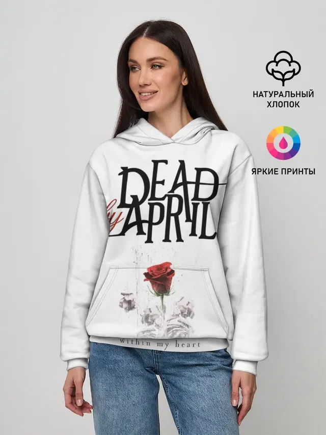 Женское худи с принтом «Dead by April»