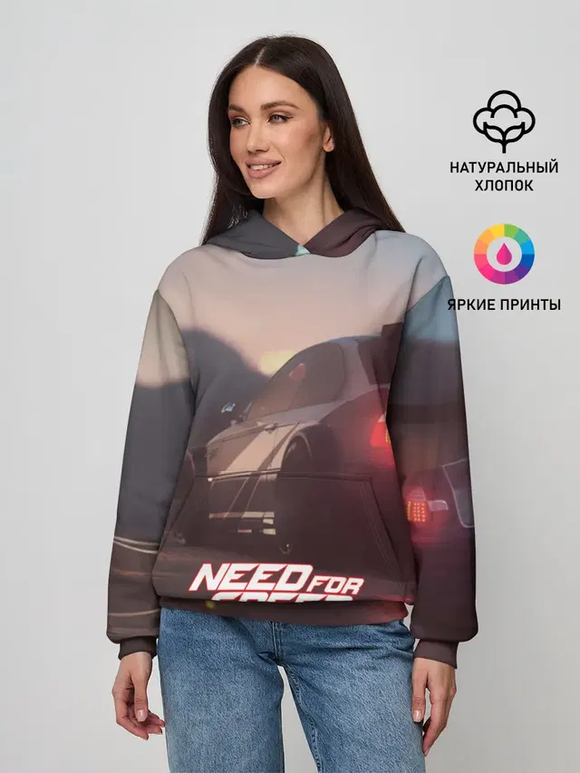 Женское худи с принтом «NFS»