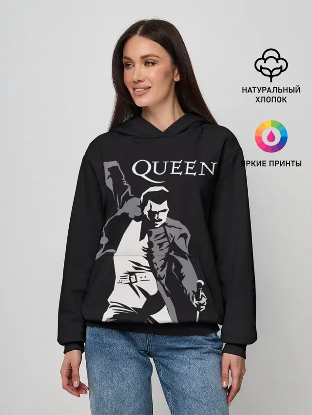 Женское худи с принтом «Queen»