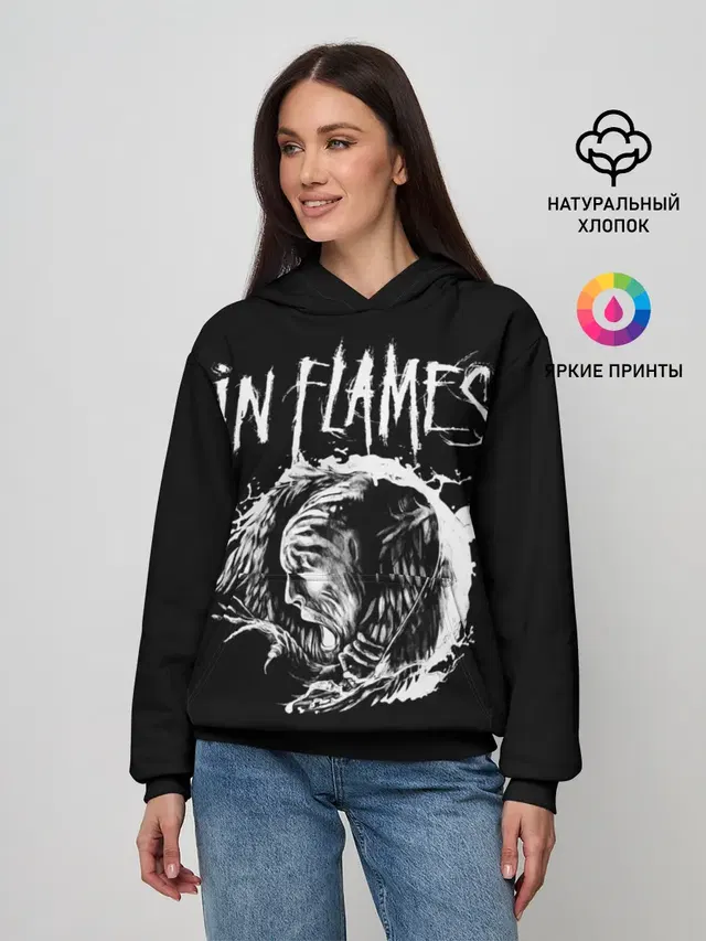 Женское худи с принтом «In Flames»