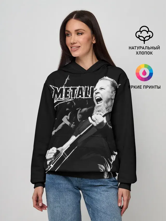 Женское худи с принтом «Metallica»