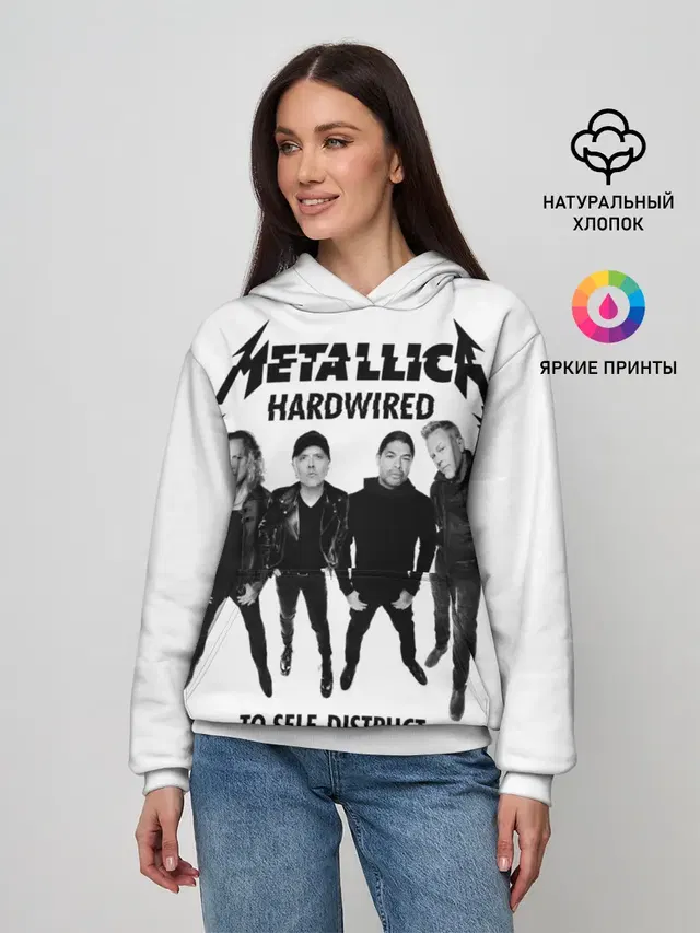 Женское худи с принтом «Metallica»