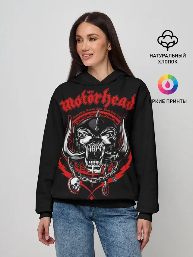 Женское худи с принтом «Motorhead»