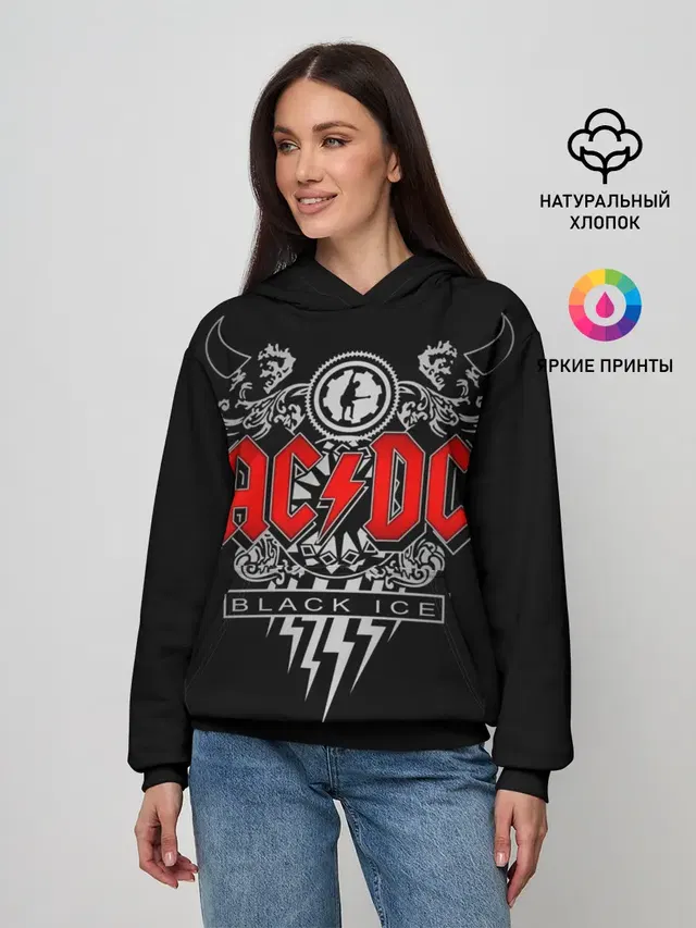 Женское худи с принтом «AC/DC»