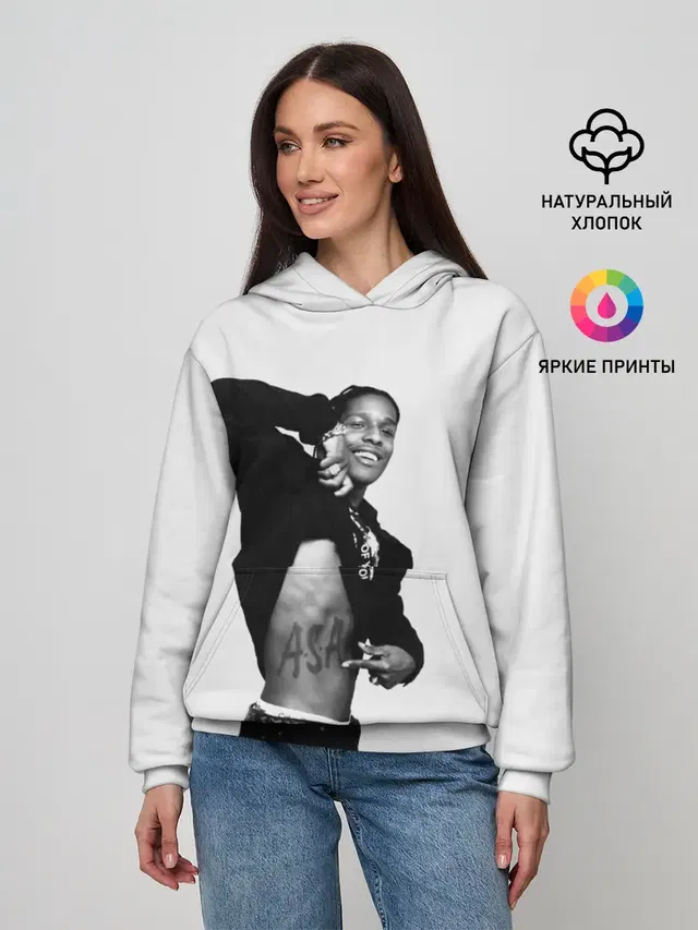Женское худи с принтом «Зарубежные — A$AP ROCKY»