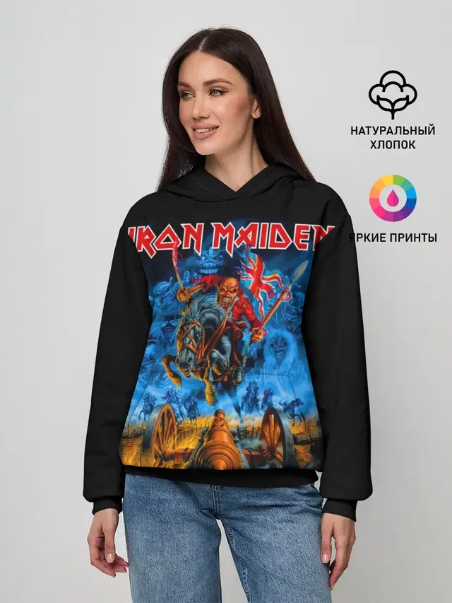 Женское худи с принтом «Iron Maiden»