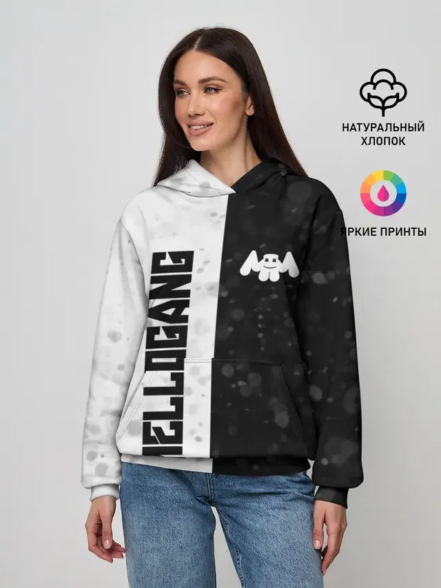 Женское худи с принтом «Marshmello — MELLOGANG»