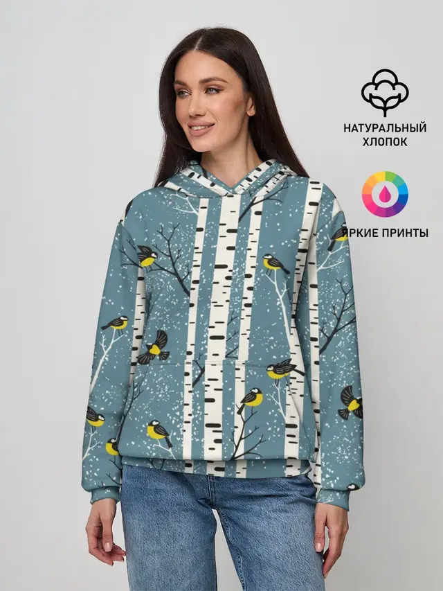 Синички на берёзах