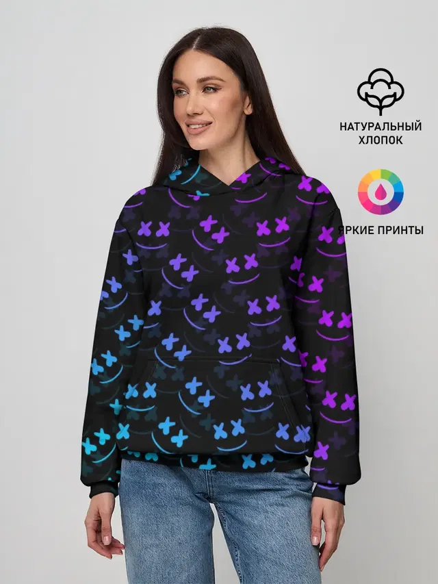 Женское худи с принтом «Marshmello»