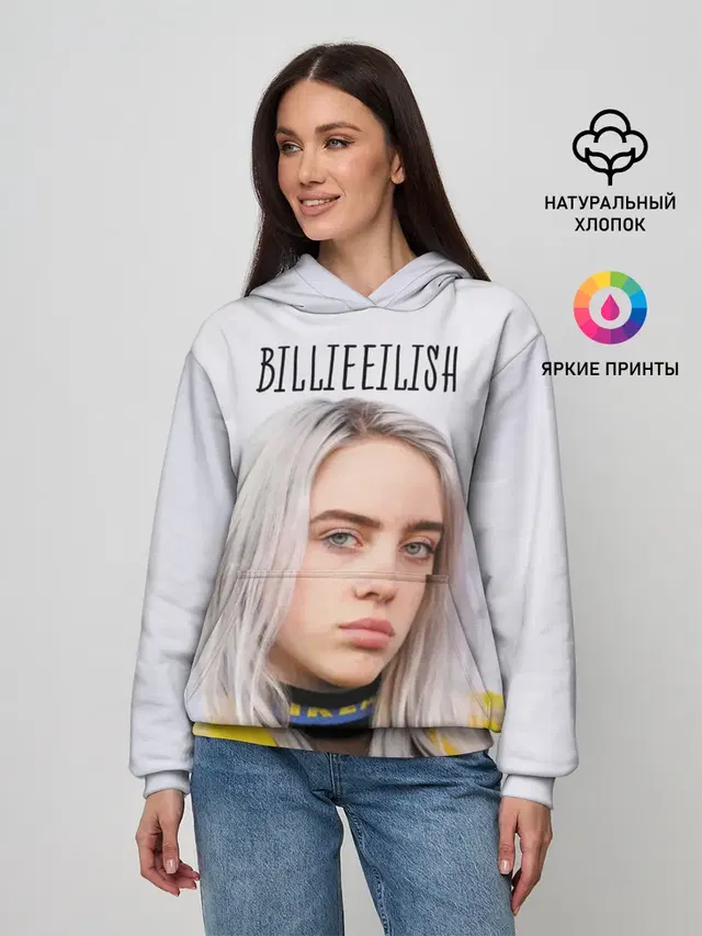 Женское худи с принтом «Billie Eilish»