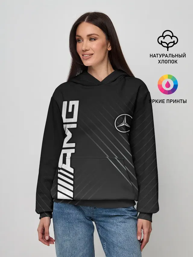 Женское худи с принтом «АМГ — Mercedes»