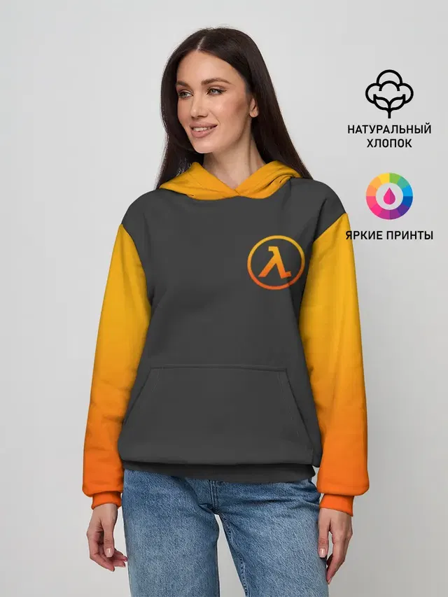 Женское худи с принтом «lambda»