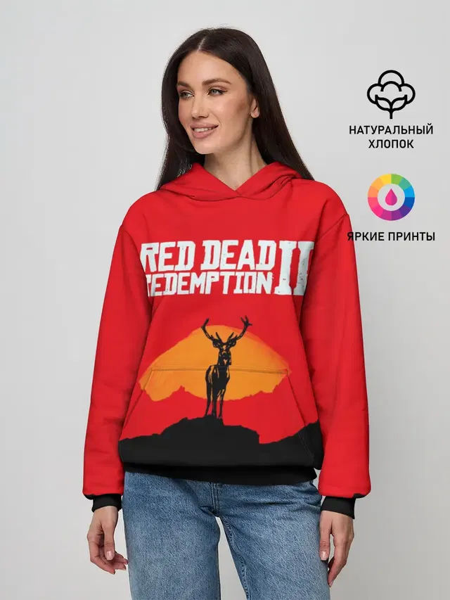 Женское худи с принтом «Red Dead Redemption — RDR2»