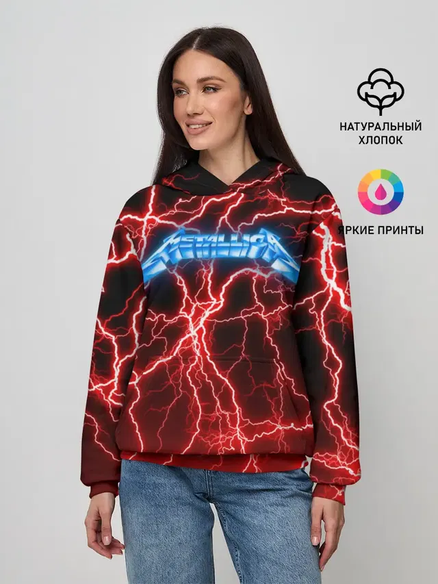 Женское худи с принтом «Metallica»