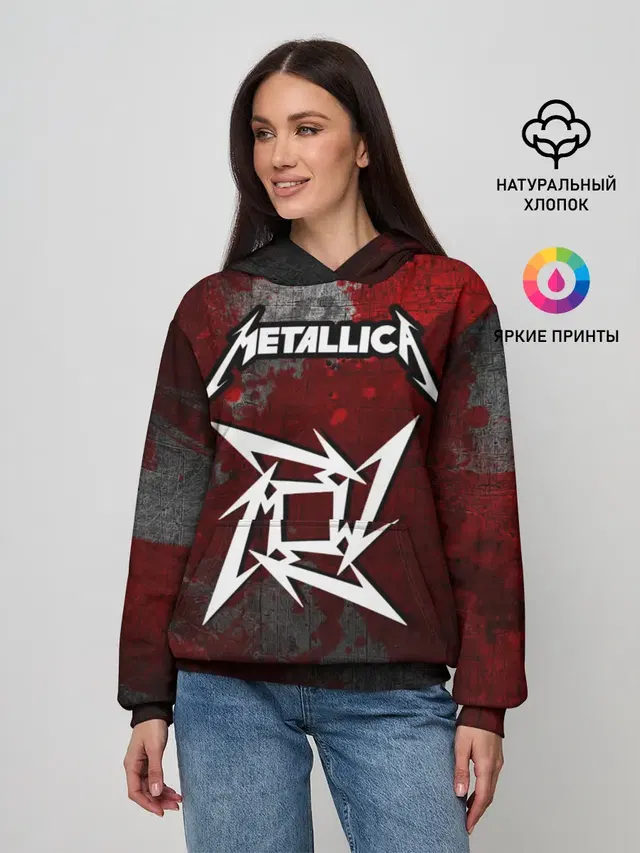 Женское худи с принтом «Metallica»