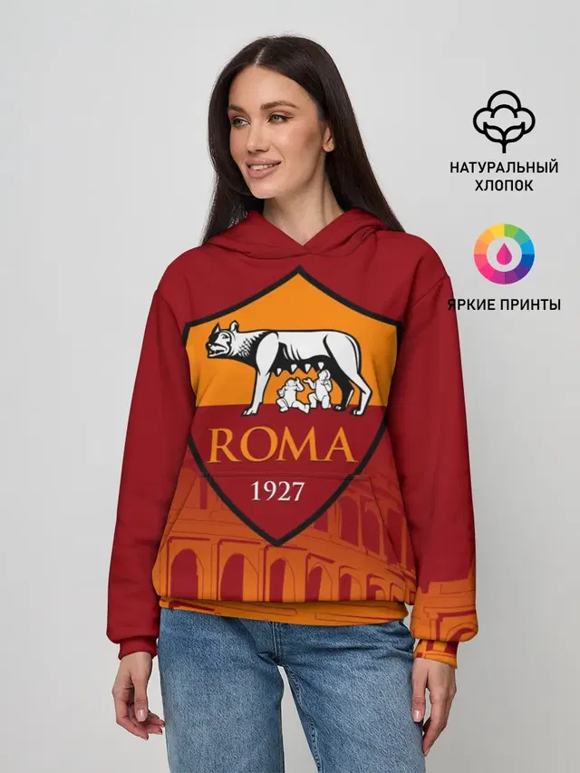 Женское худи с принтом «Roma»