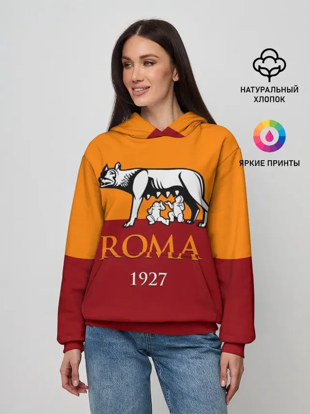 Женское худи с принтом «Roma»