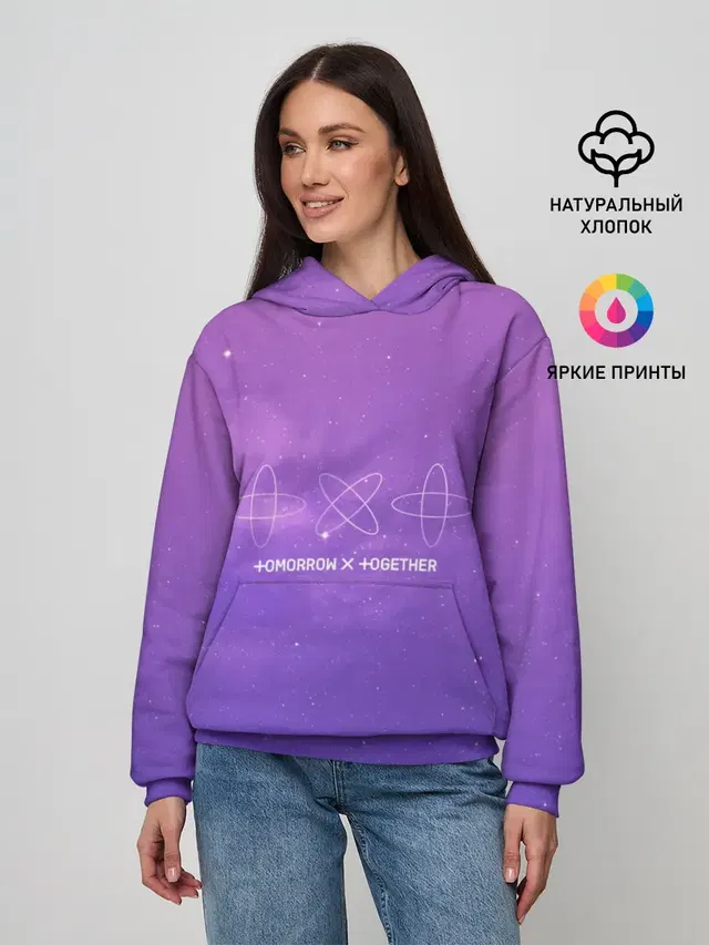 Женское худи с принтом «TXT — TOMORROW X TOGETHER»