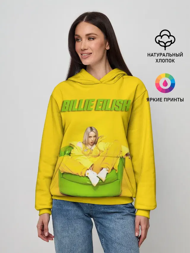 Женское худи с принтом «Billie Eilish»