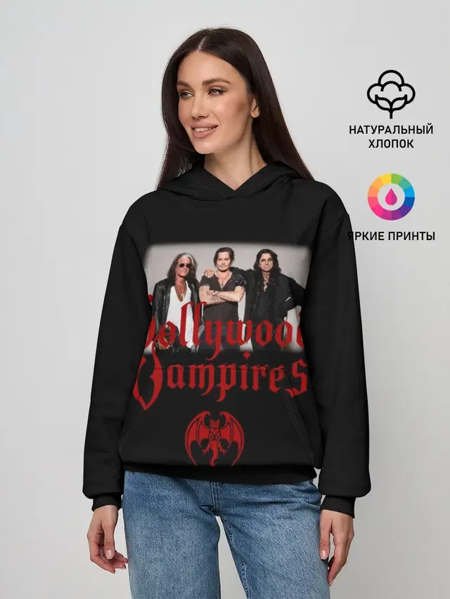 Женское худи с принтом «Hollywood Vampires»