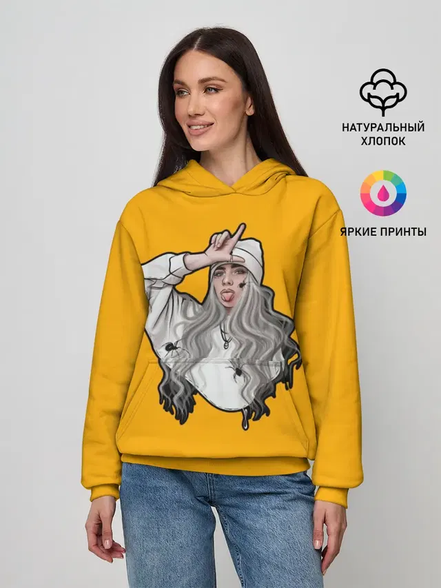 Женское худи с принтом «Billie Eilish»